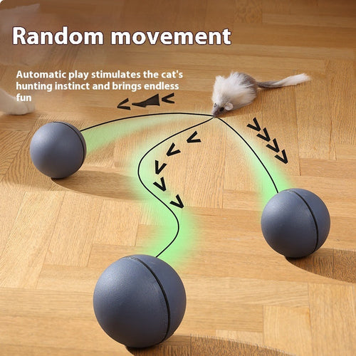 Cat Mouse Teaser Ball - Fun Moving Toy For Pets Cat Dog, Electric